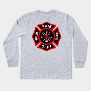 Fire Dept Kids Long Sleeve T-Shirt